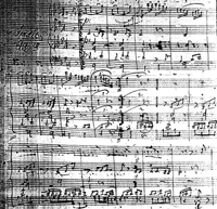 Original manuscript of last movement