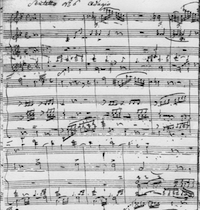 Original manuscript of first movement