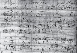 Original manuscript of first movement