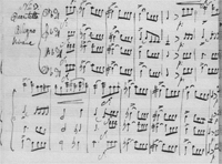 Original manuscript of first movement